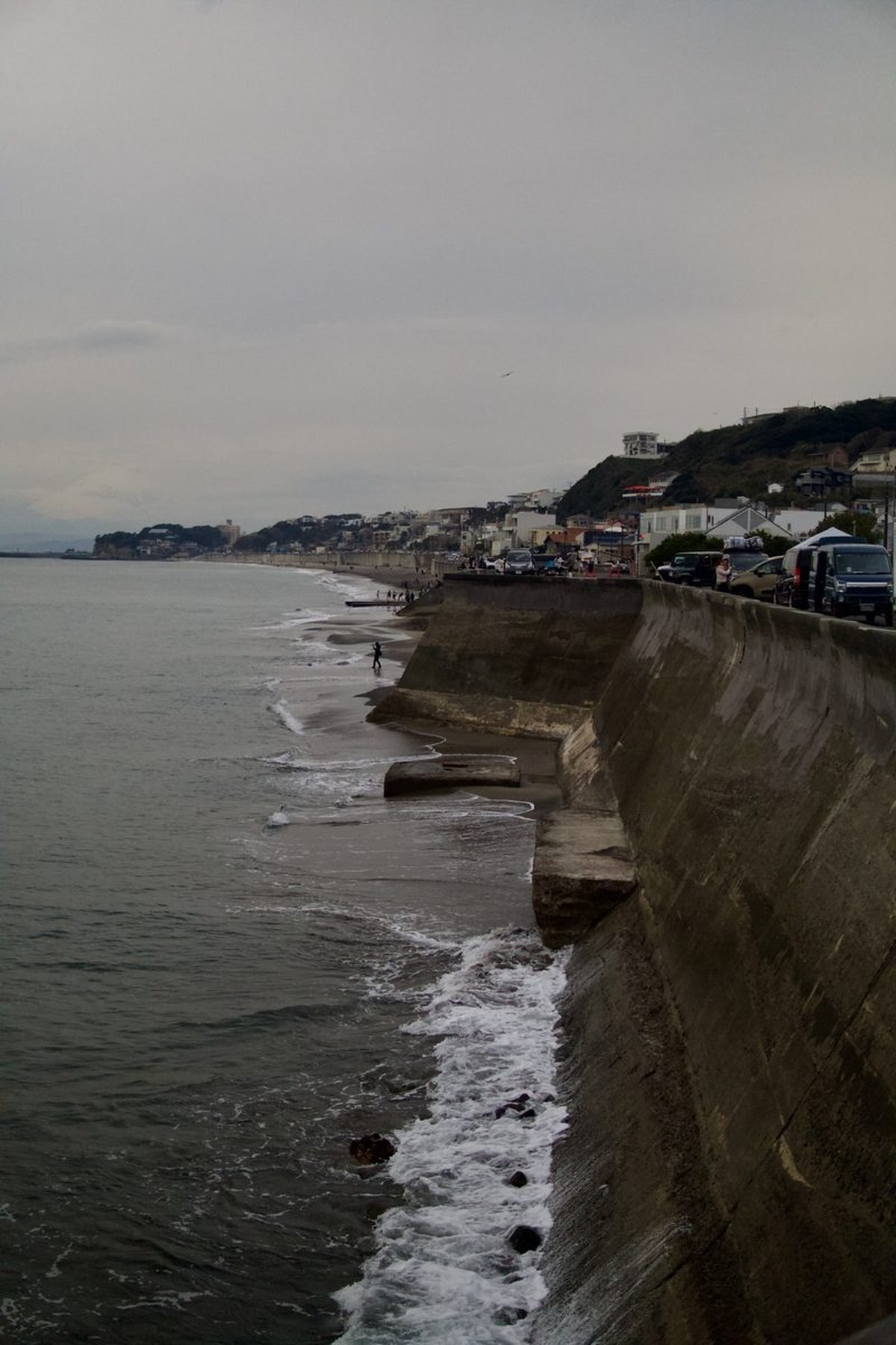 Coastal seawall, Kamakura